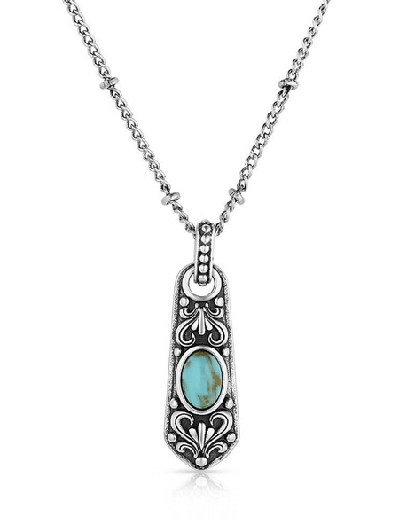 Montana Silversmiths NC5854 Womens Vintage Treasure Necklace Silver front view. If you need any assistance with this item or the purchase of this item please call us at five six one seven four eight eight eight zero one Monday through Saturday 10:00a.m EST to 8:00 p.m EST