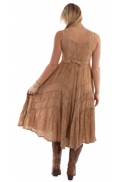 Scully HC118-BEI Womens Womens Lace Up Dress Beige back view. If you need any assistance with this item or the purchase of this item please call us at five six one seven four eight eight eight zero one Monday through Saturday 10:00a.m EST to 8:00 p.m EST