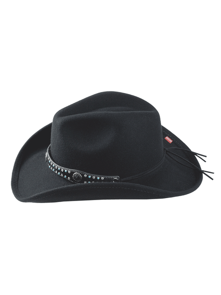 Bullhide TIMELESS 8004 Kids Premium Wool Western Hat Black side view. If you need any assistance with this item or the purchase of this item please call us at five six one seven four eight eight eight zero one Monday through Saturday 10:00a.m EST to 8:00 p.m EST