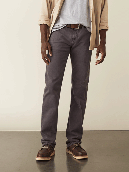 Ariat 10044368 Mens M7 Grizzly Straight Jean Charcoal front view. If you need any assistance with this item or the purchase of this item please call us at five six one seven four eight eight eight zero one Monday through Saturday 10:00a.m EST to 8:00 p.m EST