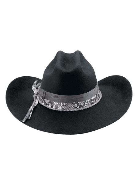 Bullhide TEXAS HOLD'EM 0872BL Premium Wool Hat Black back view. If you need any assistance with this item or the purchase of this item please call us at five six one seven four eight eight eight zero one Monday through Saturday 10:00a.m EST to 8:00 p.m EST