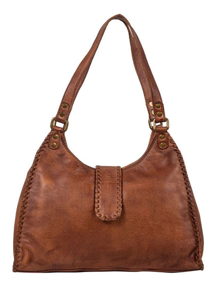 Myra Bag S-8153 Womens Lobeth Accent Leather Bag Brown – J.C.