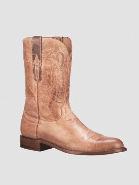 Lucchese CL6506.C2 Mens Sunset Roper Tan front and side view. If you need any assistance with this item or the purchase of this item please call us at five six one seven four eight eight eight zero one Monday through Saturday 10:00a.m EST to 8:00 p.m EST