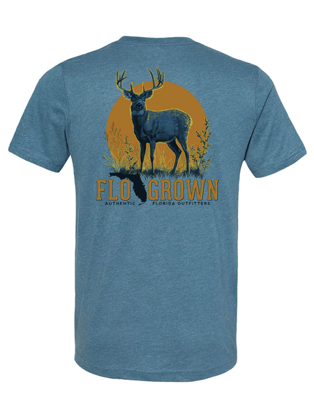 FloGrown FGM-1880 Mens Night Hunting Tee Bermuda Blackout back view. If you need any assistance with this item or the purchase of this item please call us at five six one seven four eight eight eight zero one Monday through Saturday 10:00a.m EST to 8:00 p.m EST