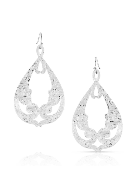 Montana Silversmiths ER5452 Womens Resilient Montana Legacy Earrings Silver back view. If you need any assistance with this item or the purchase of this item please call us at five six one seven four eight eight eight zero one Monday through Saturday 10:00a.m EST to 8:00 p.m EST
