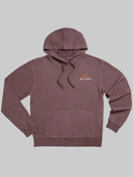 Beach and Barn SURFING ROOSTER HOODIE Peppercorn front view. If you need any assistance with this item or the purchase of this item please call us at five six one seven four eight eight eight zero one Monday through Saturday 10:00a.m EST to 8:00 p.m EST