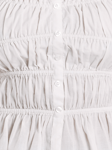 Rock & Roll Denim BW20T08079 Womens Ruchet Tank Top Natural close up. If you need any assistance with this item or the purchase of this item please call us at five six one seven four eight eight eight zero one Monday through Saturday 10:00a.m EST to 8:00 p.m EST