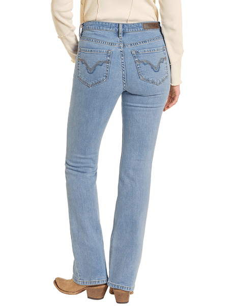 Rock & Roll Denim BW4MD07187 Womens Mid Rise Distressed