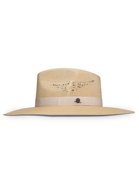 Charlie 1 Horse CSMXSH-343696 MEXICO SHORE Straw Hat Natural Tan side view. If you need any assistance with this item or the purchase of this item please call us at five six one seven four eight eight eight zero one Monday through Saturday 10:00a.m EST to 8:00 p.m EST