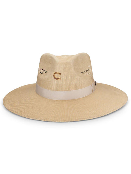 Charlie 1 Horse CSMXSH-343696 MEXICO SHORE Straw Hat Natural Tan front view. If you need any assistance with this item or the purchase of this item please call us at five six one seven four eight eight eight zero one Monday through Saturday 10:00a.m EST to 8:00 p.m EST