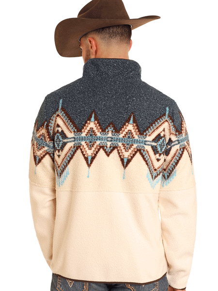 Panhandle DM91C04070 Mens Border Berber Pullover Caribbean Cream back. If you need any assistance with this item or the purchase of this item please call us at five six one seven four eight eight eight zero one Monday through Saturday 10:00a.m EST to 8:00 p.m EST