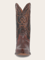 Dan Post DP3078 Mens HEARST Lizard Boot Cognac front view. If you need any assistance with this item or the purchase of this item please call us at five six one seven four eight eight eight zero one Monday through Saturday 10:00a.m EST to 8:00 p.m EST