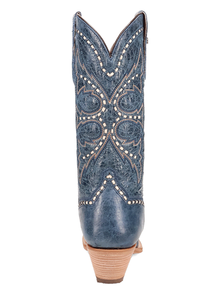 Dan Post DP7019 Womens MESA Snip Toe Leather Boot Blue back view. If you need any assistance with this item or the purchase of this item please call us at five six one seven four eight eight eight zero one Monday through Saturday 10:00a.m EST to 8:00 p.m EST