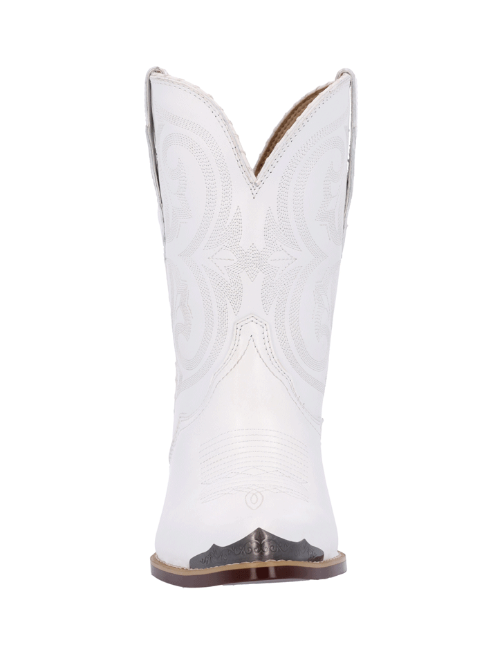 Durango DRD0465 Womens Crush Ankle Western Boot White front and side view. If you need any assistance with this item or the purchase of this item please call us at five six one seven four eight eight eight zero one Monday through Saturday 10:00a.m EST to 8:00 p.m EST