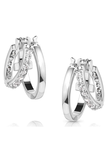 Montana Silversmiths ER5949 Womens Wrapped in Faith Crystal Earrings Silver back view. If you need any assistance with this item or the purchase of this item please call us at five six one seven four eight eight eight zero one Monday through Saturday 10:00a.m EST to 8:00 p.m EST