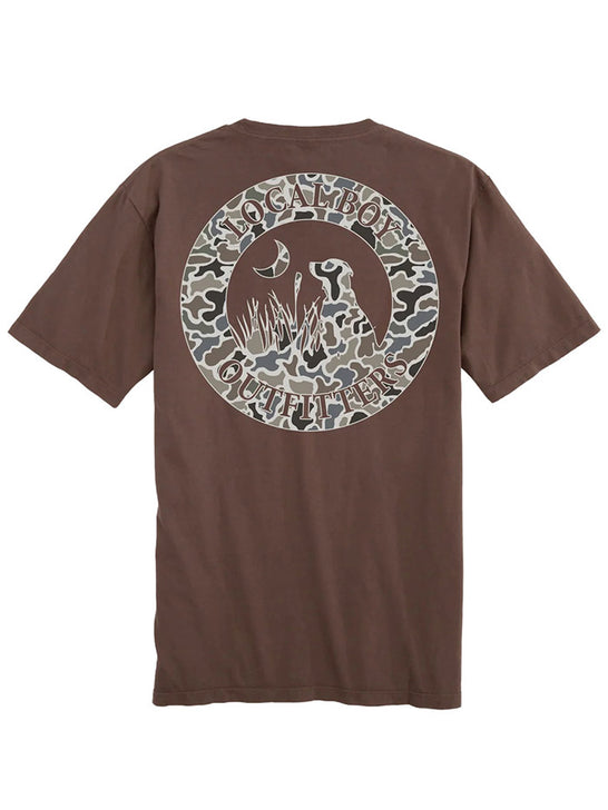 Local Boy Outfitters L1000784-ESO Mens Original Localflage T-Shirt Espresso back view. If you need any assistance with this item or the purchase of this item please call us at five six one seven four eight eight eight zero one Monday through Saturday 10:00a.m EST to 8:00 p.m EST