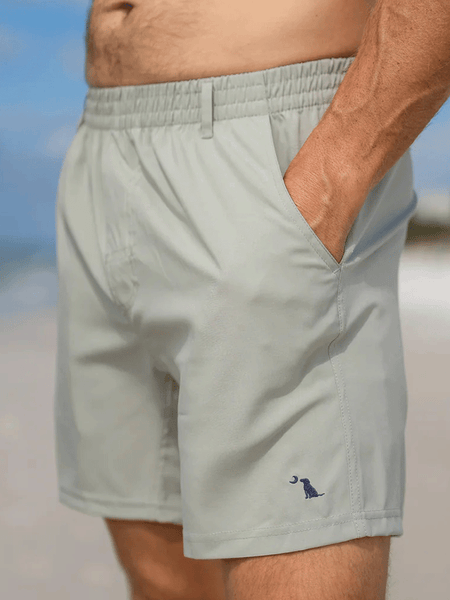 Local Boy Outfitters L1600002-CGRY Mens Volley Shorts Cool Grey side / front view. If you need any assistance with this item or the purchase of this item please call us at five six one seven four eight eight eight zero one Monday through Saturday 10:00a.m EST to 8:00 p.m EST