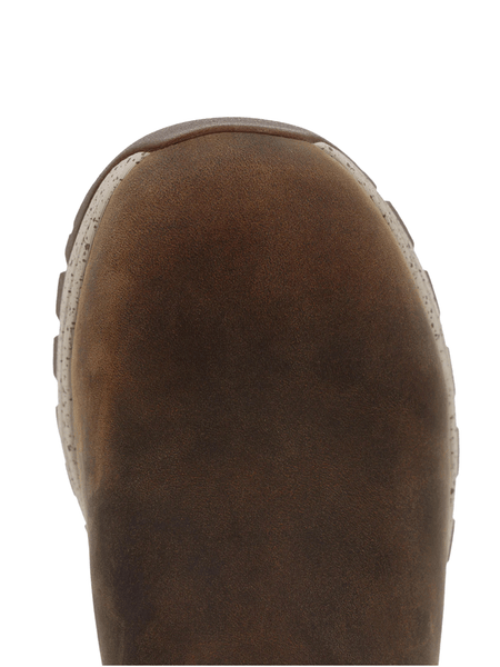Georgia GB00725 Womens Eagle Trail Waterproof Alloy Toe Chelsea Work Boot Bark toe view. If you need any assistance with this item or the purchase of this item please call us at five six one seven four eight eight eight zero one Monday through Saturday 10:00a.m EST to 8:00 p.m EST
