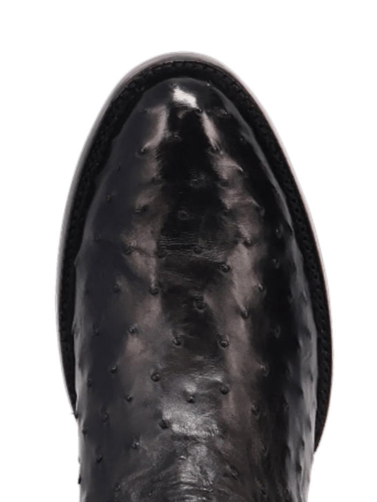 Dan Post GL111 Mens STANFORD Full Quill Ostrich Western Boots Black toe view. If you need any assistance with this item or the purchase of this item please call us at five six one seven four eight eight eight zero one Monday through Saturday 10:00a.m EST to 8:00 p.m EST