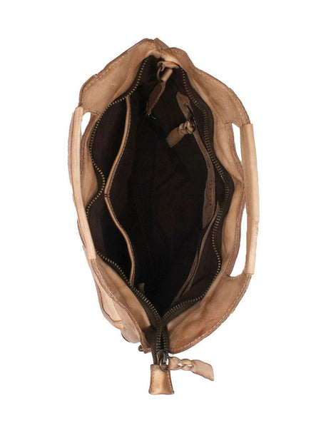 Bed Stu A694445-OTRT-X Womens Greenway Crossbody Handbag Oats Rustic inside view. If you need any assistance with this item or the purchase of this item please call us at five six one seven four eight eight eight zero one Monday through Saturday 10:00a.m EST to 8:00 p.m EST
