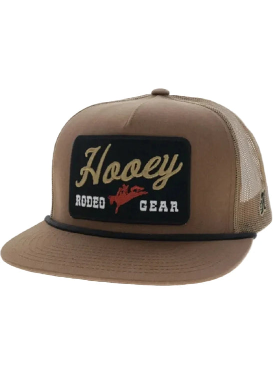 Hooey 2691T-TN TAP 5 Panel Trucker Snapback Hat Tan front view. If you need any assistance with this item or the purchase of this item please call us at five six one seven four eight eight eight zero one Monday through Saturday 10:00a.m EST to 8:00 p.m EST