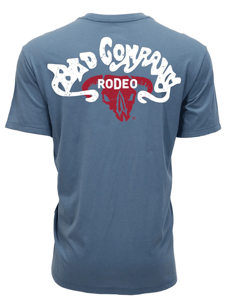 Hooey HT1832DE Mens Bad Company T-Shirt Denim back view. If you need any assistance with this item or the purchase of this item please call us at five six one seven four eight eight eight zero one Monday through Saturday 10:00a.m EST to 8:00 p.m EST