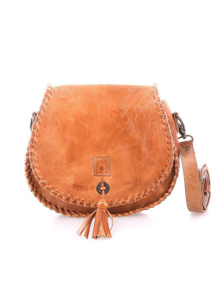 Bed Stu A450380-OTDD-X Womens Half Moon Crossbody Handbag Tan Rustic front view. If you need any assistance with this item or the purchase of this item please call us at five six one seven four eight eight eight zero one Monday through Saturday 10:00a.m EST to 8:00 p.m EST