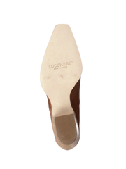 Lucchese I6115 Womens KIM Western Mule Golden Tan sole view. If you need any assistance with this item or the purchase of this item please call us at five six one seven four eight eight eight zero one Monday through Saturday 10:00a.m EST to 8:00 p.m EST