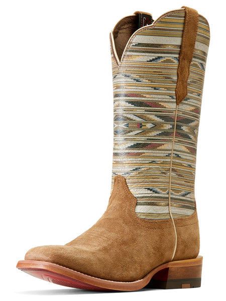 Ariat 10047051 Womens Frontier Chimayo Western Boot Dijon Roughout front and side view. If you need any assistance with this item or the purchase of this item please call us at five six one seven four eight eight eight zero one Monday through Saturday 10:00a.m EST to 8:00 p.m EST