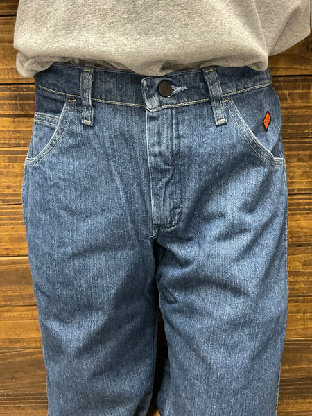 Wrangler FRCV47T Mens Flame 47 Regular Jean Denim front view. If you need any assistance with this item or the purchase of this item please call us at five six one seven four eight eight eight zero one Monday through Saturday 10:00a.m EST to 8:00 p.m EST
