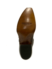 Lucchese M5067.S54 Womens MARCELLA Western Boot Brown sole view. If you need any assistance with this item or the purchase of this item please call us at five six one seven four eight eight eight zero one Monday through Saturday 10:00a.m EST to 8:00 p.m EST