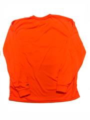 Carhartt 100494-824 Mens Force Color Enhanced Long Sleeve T-Shirt Brite Orange back view. If you need any assistance with this item or the purchase of this item please call us at five six one seven four eight eight eight zero one Monday through Saturday 10:00a.m EST to 8:00 p.m EST