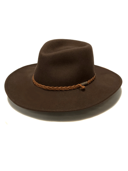 Stetson OWSGBH-813423 SAGEBRUSH Outdoor Crushable Wool Hat Mink front and side view. If you need any assistance with this item or the purchase of this item please call us at five six one seven four eight eight eight zero one Monday through Saturday 10:00a.m EST to 8:00 p.m EST