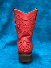 Corral Z5112 Ladies Embroidery Ankle Western Boot Red back view. If you need any assistance with this item or the purchase of this item please call us at five six one seven four eight eight eight zero one Monday through Saturday 10:00a.m EST to 8:00 p.m EST