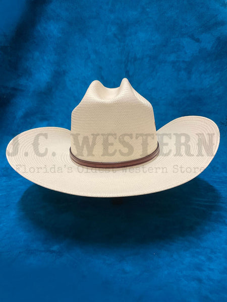 Resistol RSPALO-304281 PALO DURO 8X George Strait Collection Straw Hat Natural back view. If you need any assistance with this item or the purchase of this item please call us at five six one seven four eight eight eight zero one Monday through Saturday 10:00a.m EST to 8:00 p.m EST