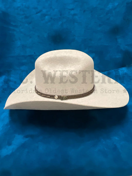 Justin JF0630CROW4401 Bent Rail Crowell 6X Fur Felt Hat Natural left side view. If you need any assistance with this item or the purchase of this item please call us at five six one seven four eight eight eight zero one Monday through Saturday 10:00a.m EST to 8:00 p.m EST