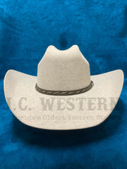 Justin JF0630CROW4401 Bent Rail Crowell 6X Fur Felt Hat Natural front view. If you need any assistance with this item or the purchase of this item please call us at five six one seven four eight eight eight zero one Monday through Saturday 10:00a.m EST to 8:00 p.m EST