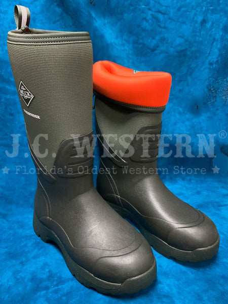 Muck MPFM300 Mens Pathfinder Classic Tall Boot Moss Green side / front view pair. If you need any assistance with this item or the purchase of this item please call us at five six one seven four eight eight eight zero one Monday through Saturday 10:00a.m EST to 8:00 p.m EST