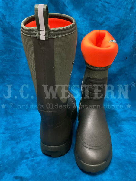 Muck MPFM300 Mens Pathfinder Classic Tall Boot Moss Green back and front view pair. If you need any assistance with this item or the purchase of this item please call us at five six one seven four eight eight eight zero one Monday through Saturday 10:00a.m EST to 8:00 p.m EST