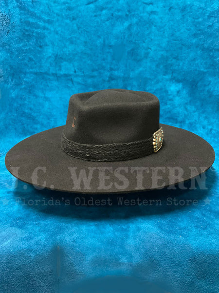 Charlie 1 Horse CWFLIN-064007 Womens FLING Felt Hat Black side / front view.