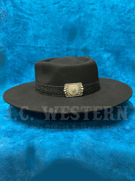 Charlie 1 Horse CWFLIN-064007 Womens FLING Felt Hat Black left side view. 