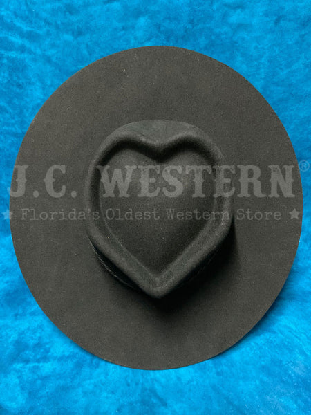 Charlie 1 Horse CWFLIN-064007 Womens FLING Felt Hat Black top view.