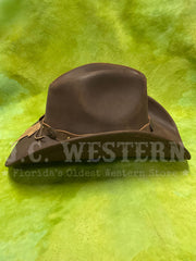 Stetson TRROXB-8434MC ROXBURY Shapeable Leather Western Hat Mocha right side view. If you need any assistance with this item or the purchase of this item please call us at five six one seven four eight eight eight zero one Monday through Saturday 10:00a.m EST to 8:00 p.m EST