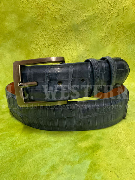 Black Jack 15756 Mens Crocodile Burnished Jean Blue front view. If you need any assistance with this item or the purchase of this item please call us at five six one seven four eight eight eight zero one Monday through Saturday 10:00a.m EST to 8:00 p.m EST
