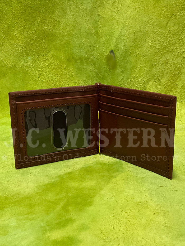 Brighton E70055 Macon County Money Clip Wallet Brown front view. If you need any assistance with this item or the purchase of this item please call us at five six one seven four eight eight eight zero one Monday through Saturday 10:00a.m EST to 8:00 p.m EST