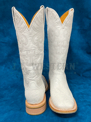 Tin Haul 14-021-0007-1513 Womens White Wedding Yes I Do Sole Square Toe Western Boot White front and back view. If you need any assistance with this item or the purchase of this item please call us at five six one seven four eight eight eight zero one Monday through Saturday 10:00a.m EST to 8:00 p.m EST