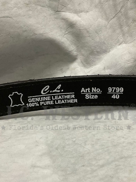 Skin Shop 9799 Leather Belt Brown close up. If you need any assistance with this item or the purchase of this item please call us at five six one seven four eight eight eight zero one Monday through Saturday 10:00a.m EST to 8:00 p.m EST