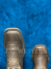 Smoky Mountain 3923 Kids Logan Western Boots Brown Waxed Distress toe view from above of toddler and children style. If you need any assistance with this item or the purchase of this item please call us at five six one seven four eight eight eight zero one Monday through Saturday 10:00a.m EST to 8:00 p.m EST