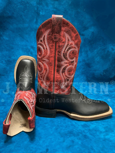 Old West BSC1972 BSY1972 Kids Square Toe Western Boot Black toe and outer side view children and youth sizes. If you need any assistance with this item or the purchase of this item please call us at five six one seven four eight eight eight zero one Monday through Saturday 10:00a.m EST to 8:00 p.m EST