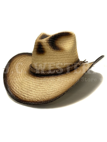 Austin Hats 05-128 LUKE Straw Hat Natural side/front view. If you need any assistance with this item or the purchase of this item please call us at five six one seven four eight eight eight zero one Monday through Saturday 10:00a.m EST to 8:00 p.m EST